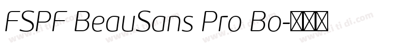 FSPF BeauSans Pro Bo字体转换